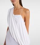 Платье макси из драпированного джерси Aiba Christopher Esber, белый - фото 4