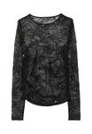 Блуза Stradivarius SEMI-SHEER AND GATHERING, Black - фото 6