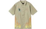Travis Scott Cactus Jack X Button Down Shirt Jordan, хаки - фото