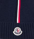 Шерстяная шапка с логотипом Moncler Enfant, темно-синий - фото 2