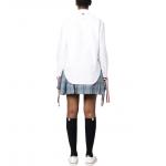 Контрастные манжеты Оксфордская рубашка THOM BROWNE, Белая - фото 5