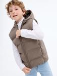 Жилет MANGO KIDS, шоколадный - фото 5