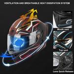 Шлем мотоциклетный ACLFFSHOP, черный / синий - фото 3