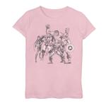 Футболка с рисунком группы Marvel в стиле ретро для девочек 7–16 лет Marvel - фото