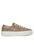 Кроссовки Platform Leopard Print Superga, коричневый - фото