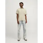 Рубашка Jack & Jones Mykonos Plisse, бежевый - фото 4