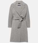 Пальто шерстяное с запахом 'S Max Mara, цвет new light grey - фото