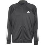 Куртка клубная теннисная 3-полосная трикотажная Adidas, черный - фото