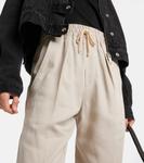 Прямые брюки из хлопка Marant Etoile, экрю - фото 4