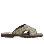 Шлепанцы Gucci GG Supreme Slide 'Beige' - фото 4