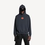 Мужское худи Balenciaga со средней посадкой, с лентой и надписью Balenciaga на спине, в выцветшем черном цвете, черный - фото 5