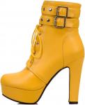 Ботильоны платформы Scaoruki, 109 Yellow - фото 2