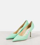 Замшевые туфли Love 85 Jimmy Choo, Aqua Green - фото 4