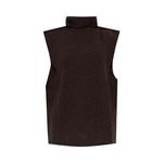 Топ Marni Ribbed Felted Wool Turtleneck, Chestnut - фото