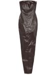 Rick Owens платье макси Bustier Gown, коричневый - фото