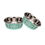 Набор для загородной жизни из 2 мисок для собак из нержавеющей стали — миски в стиле фермерского дома Country Living, цвет Dark Green - фото 2