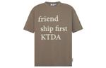 Футболка унисекс KTDA, коричневый/серый - фото