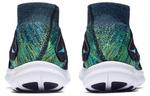 Free Rn Motion Flyknit 2017 Nike, синий/зеленый - фото 4