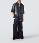 Блестящая рубашка с пайетками Dries Van Noten, темно-синий - фото 2