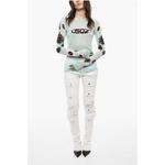 Топ с длинными рукавами и сетчатым принтом Dsquared2, Light Blue - фото 4