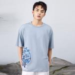 Футболка унисекс сине-серая ANTA - фото 4