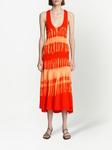 Proenza Schouler tie-dye print knitted dress, оранжевый - фото 2