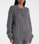 Кардиган из кашемира Ditte с узором "косичка" Lisa Yang, Graphite - фото 6