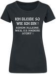 Футболка Sprüche Ich bleibe so wie ich bin, черный - фото