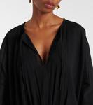 Хлопковое мини-платье Toteme, черный - фото 4