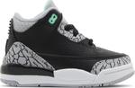 Кроссовки Air Jordan 3 Retro TD 'Green Glow', черный - фото
