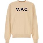 Логотип принт свитшот A.P.C, бежевый - фото