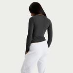 Футболка с длинным рукавом подойдет всем Skims, Onyx - фото 3