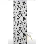 Раздвижная штора Liedeco, (1 шт.), ВxШ: 245x60, белый/черный - фото