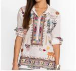 Блуза Simmie в натуральном цвете Johnny Was, цвет natural - фото