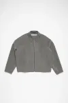 Шерстяная куртка на молнии Acne Studios, Grey Melange - фото 7