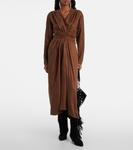 Платье миди с драпировкой Marant Etoile, Tabacco - фото 2