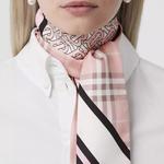 Burberry Шёлковый платок с принтом, Rouge Red - фото 4