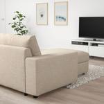 3-местный диван с шезлонгом VIMLE IKEA, цвет with wide armrests/hillared beige - фото 2
