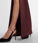 Кринолиновое атласное платье-бюстье Alex Perry, Plum - фото 5