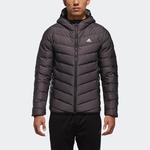 Пуховик adidas Side Splicing Solid Color hooded down Jacket Gray, серый - фото 2