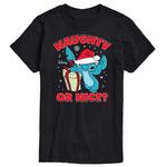 Футболка 's Lilo & Stitch Big & Tall с рисунком Naughty Or Nice, Black Disney, черный - фото