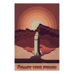 Фреска Artgeist Space Flight, красный - фото 3