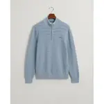 Свитер Gant 8030199 half zip, синий - фото 3