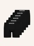 Комплект из 6 удлинённых боксёрских шорт Snocks, черный - фото