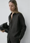 Свободная рубашка Massimo Dutti, Black - фото
