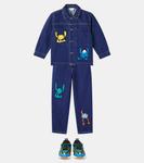 Вышитые прямые джинсы Stella McCartney Kids, темно-синий - фото 2