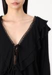 Блуза Gina Tricot FRILL TIE, Black - фото 6