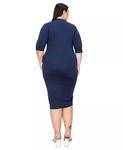 Платье миди Mona больших размеров L I V D, синий - фото 3