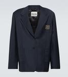 Жакет из мохера и шерсти Miu Miu, Navy + Oro - фото