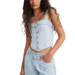 Джинсовый кроп-топ Drea Denim Levis, синий - фото 6